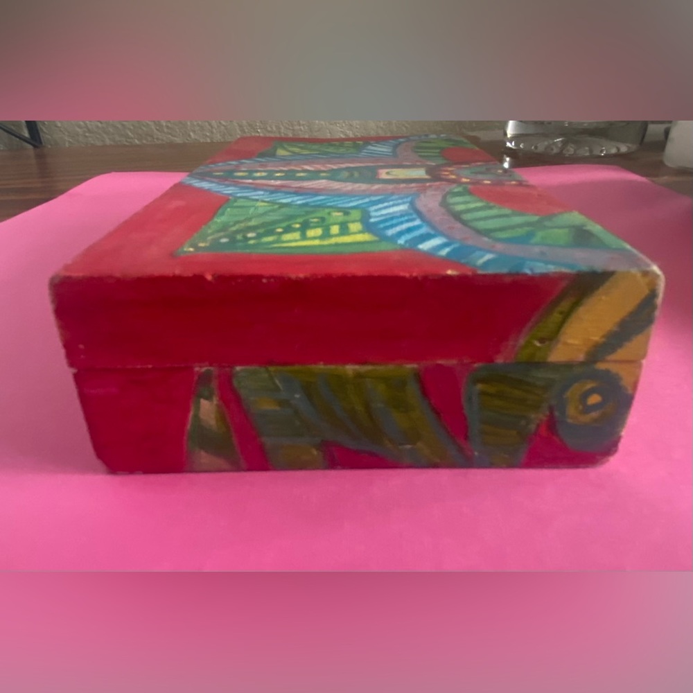 Colorful Hand-Painted Box - Picture 5 of 5